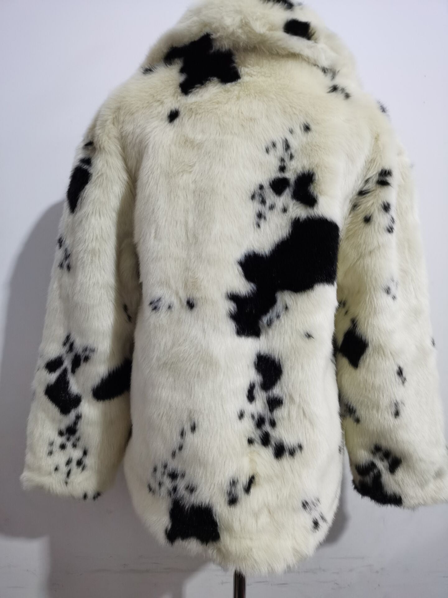 Boho Winter Coat, Fur Coat, Faux Fox Fur, Black Puppy