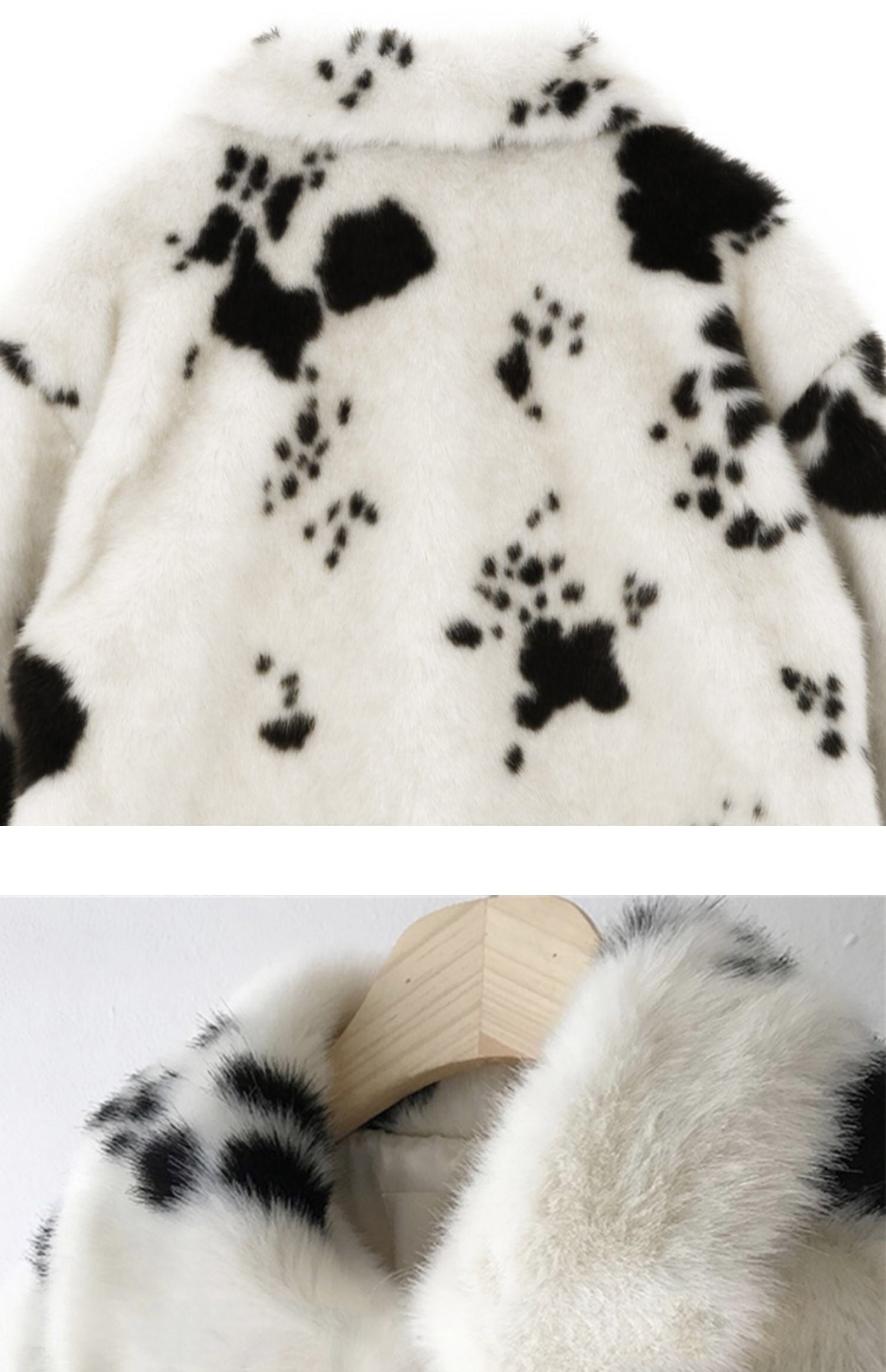 Boho Winter Coat, Fur Coat, Faux Fox Fur, Black Puppy