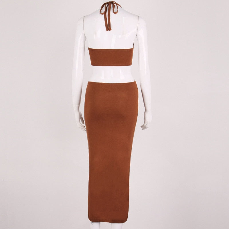 Beach Dress, Cover up Dress,, Maxi Dress Backless Dress, Elisa in Apricot and Brick Brown