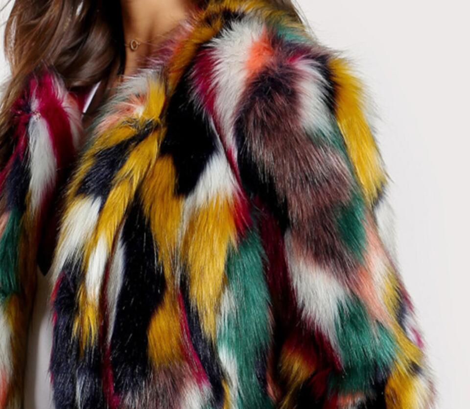 Boho Winter Coat, Fur Coat, Faux Fox Fur, Green Mink