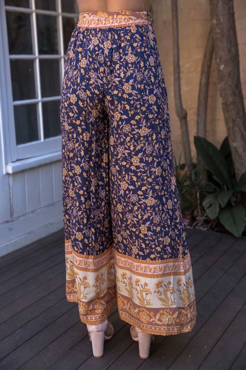 Boho Pant, Hippies Pants, Palazzo Pant, Wild Leg Pant, Jasmine in Navy Blue