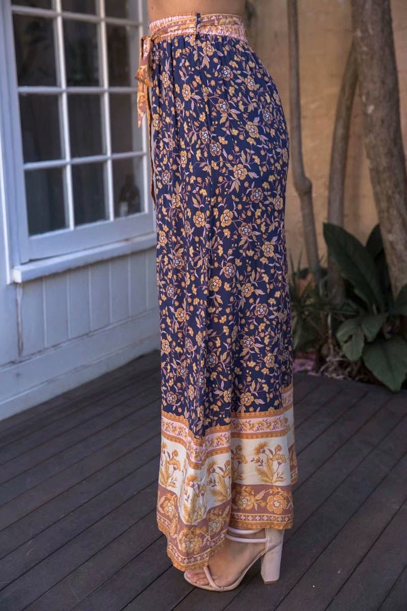 Boho Pant, Hippies Pants, Palazzo Pant, Wild Leg Pant, Jasmine in Navy Blue