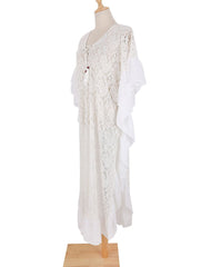 Beach Dress, Maxi Boho Dress, Kaftan Dress, Stella White Lace