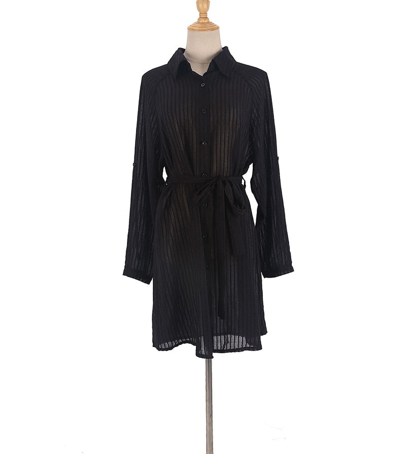 Beach Robe, Cover Up, Black Belen