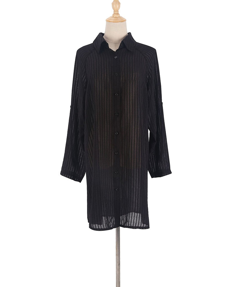 Beach Robe, Cover Up, Black Belen