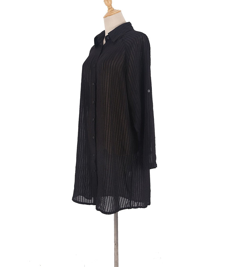 Beach Robe, Cover Up, Black Belen