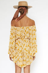 Boho Mini Dress Sundress, Oroslavje in Yellow Mustard