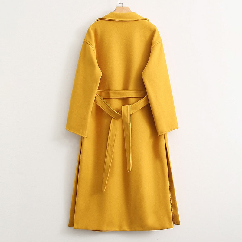 Winter Coat, Wool Coat, Long Wool Coat Women, Robe Coat Reina in Ginger