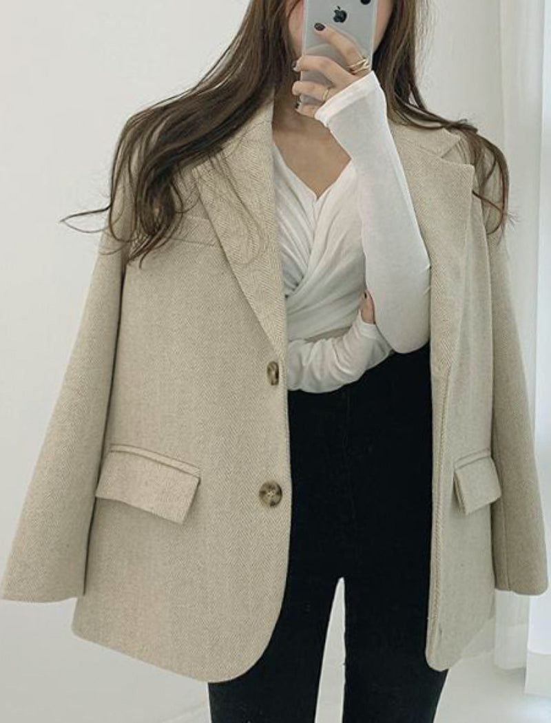 Winter Coat, Wool Coat, Wool Coat Women, Robe Coat Michelle in Coffee and Apricot