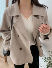 Winter Coat, Wool Coat, Wool Coat Women, Berta  in Coffee and Beige