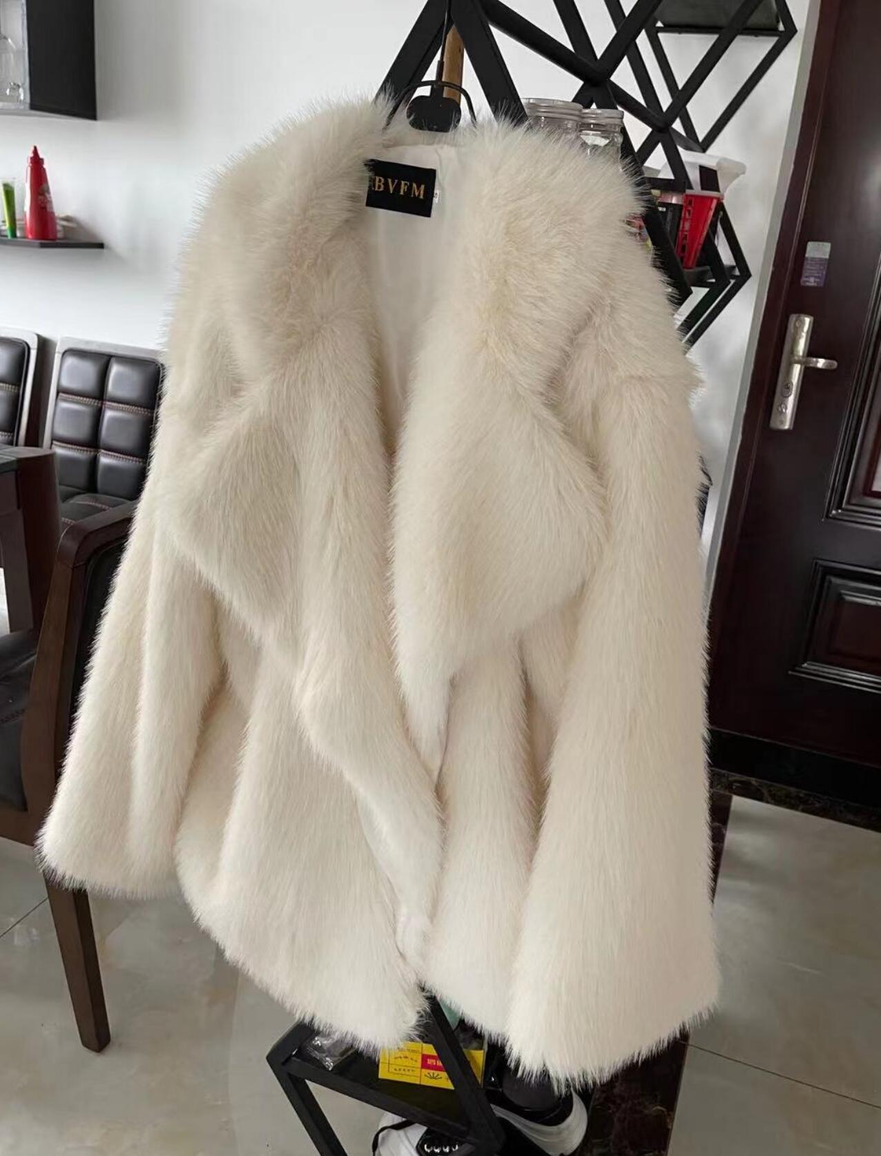 Boho Winter Coat, Fur Coat, Faux Fox Fur, Jolie in White