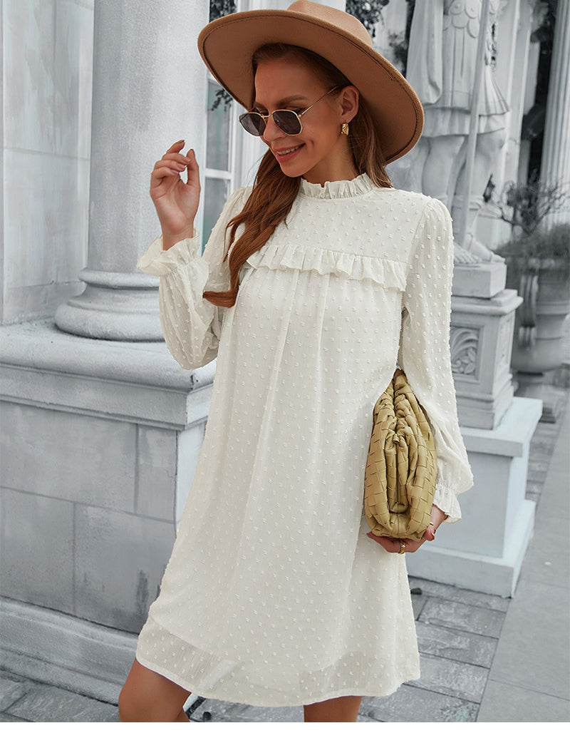 Boho Mini Dress Tunic Dress, Willow in Ivory