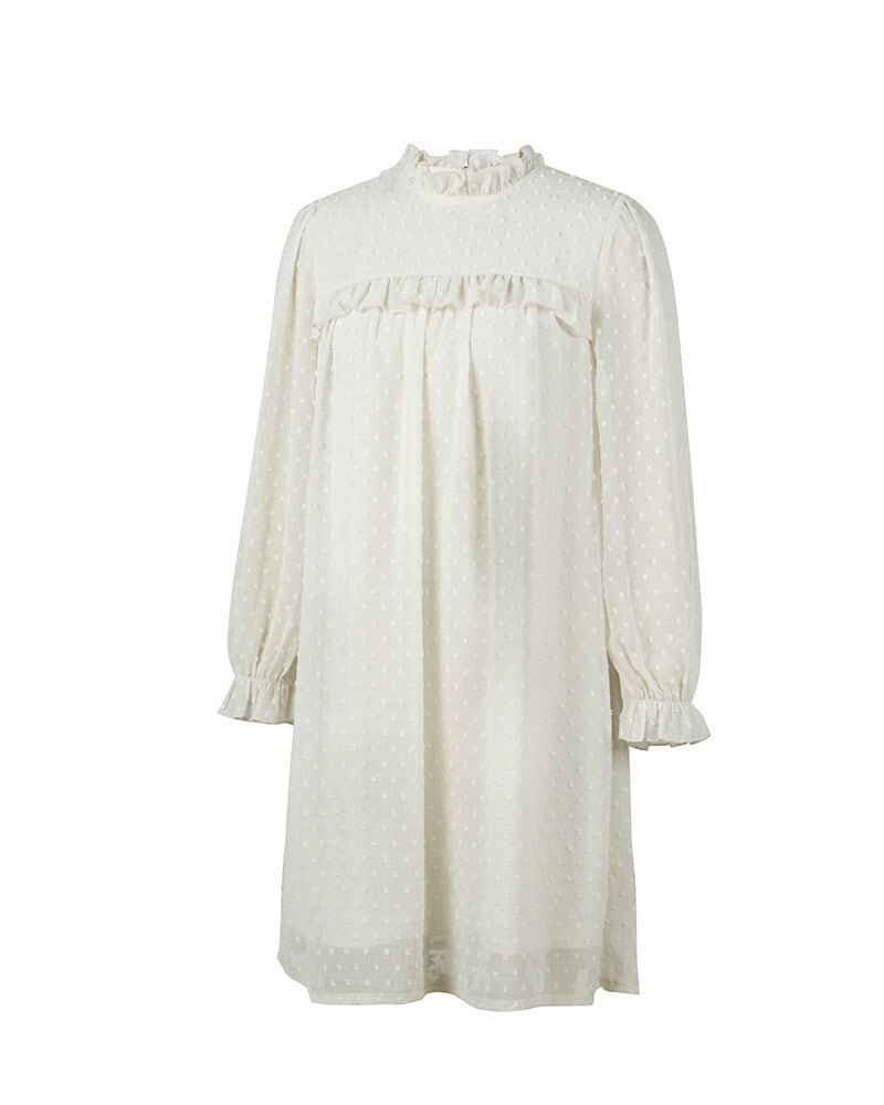 Boho Mini Dress Tunic Dress, Willow in Ivory