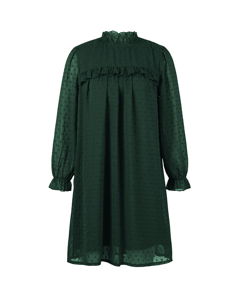 Boho Mini Dress Tunic Dress, Willow in Green