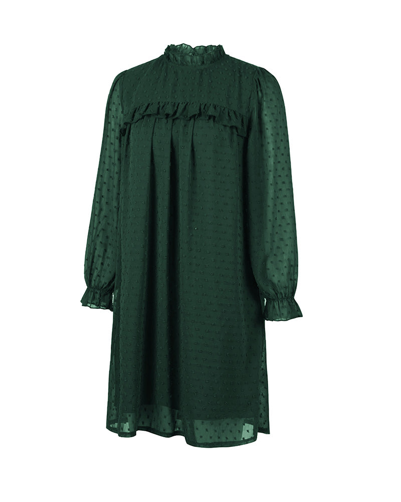 Boho Mini Dress Tunic Dress, Willow in Green