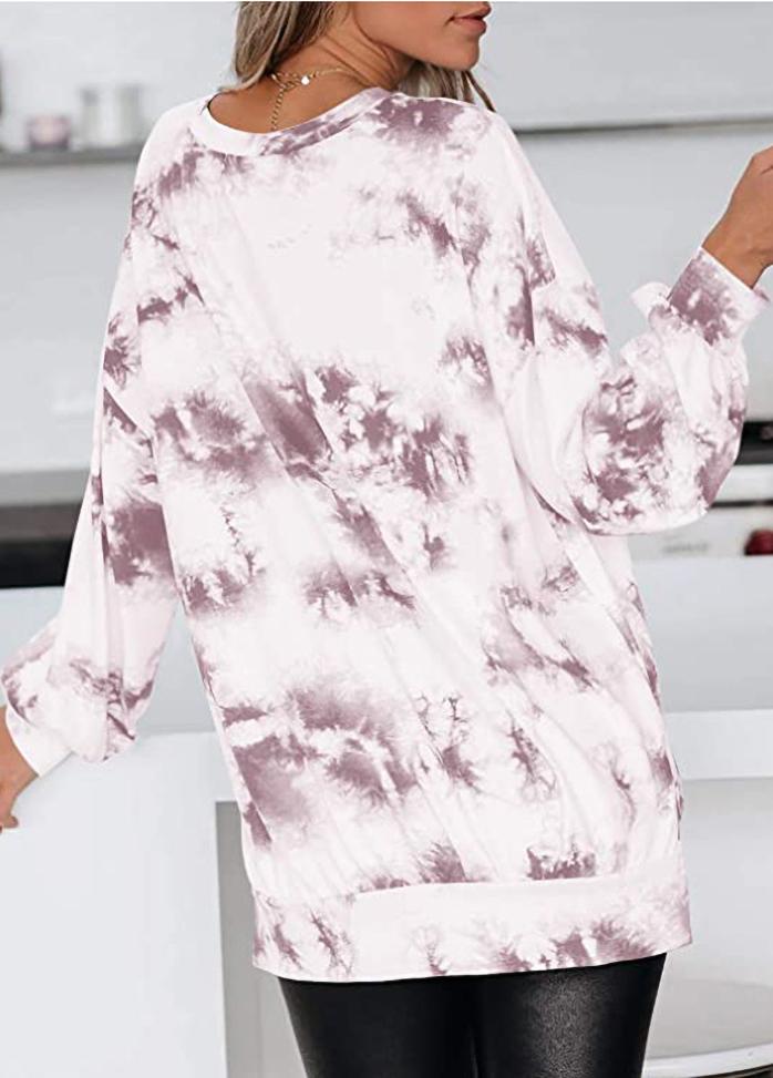 Long Sleeve Gradient Casual T-shirt