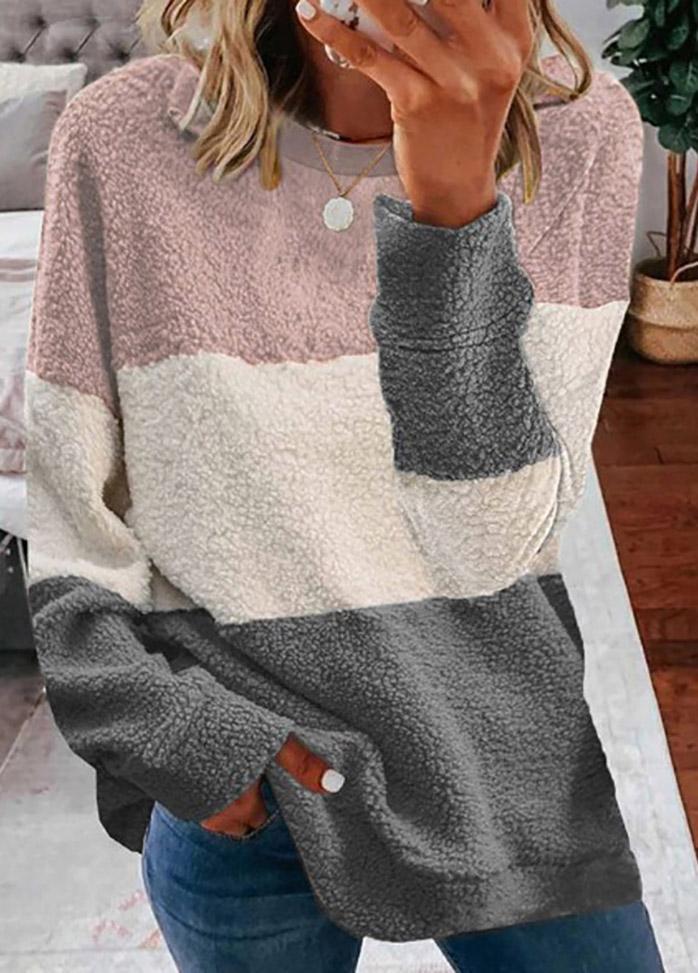 Color Block Long Sleeve Top