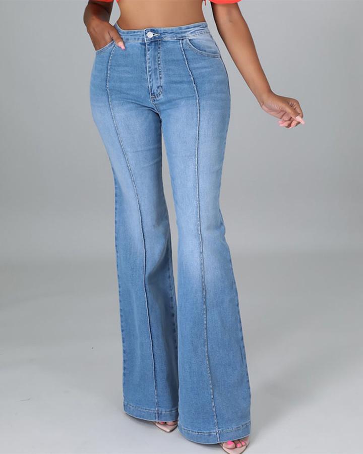 90s Vintage High Waist Flare Jeans