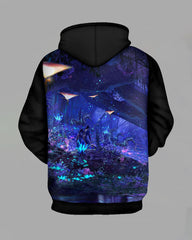 3D Movie Series Print Hooded Sweatshirt