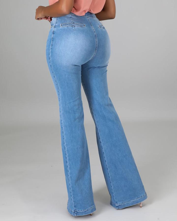 90s Vintage High Waist Flare Jeans