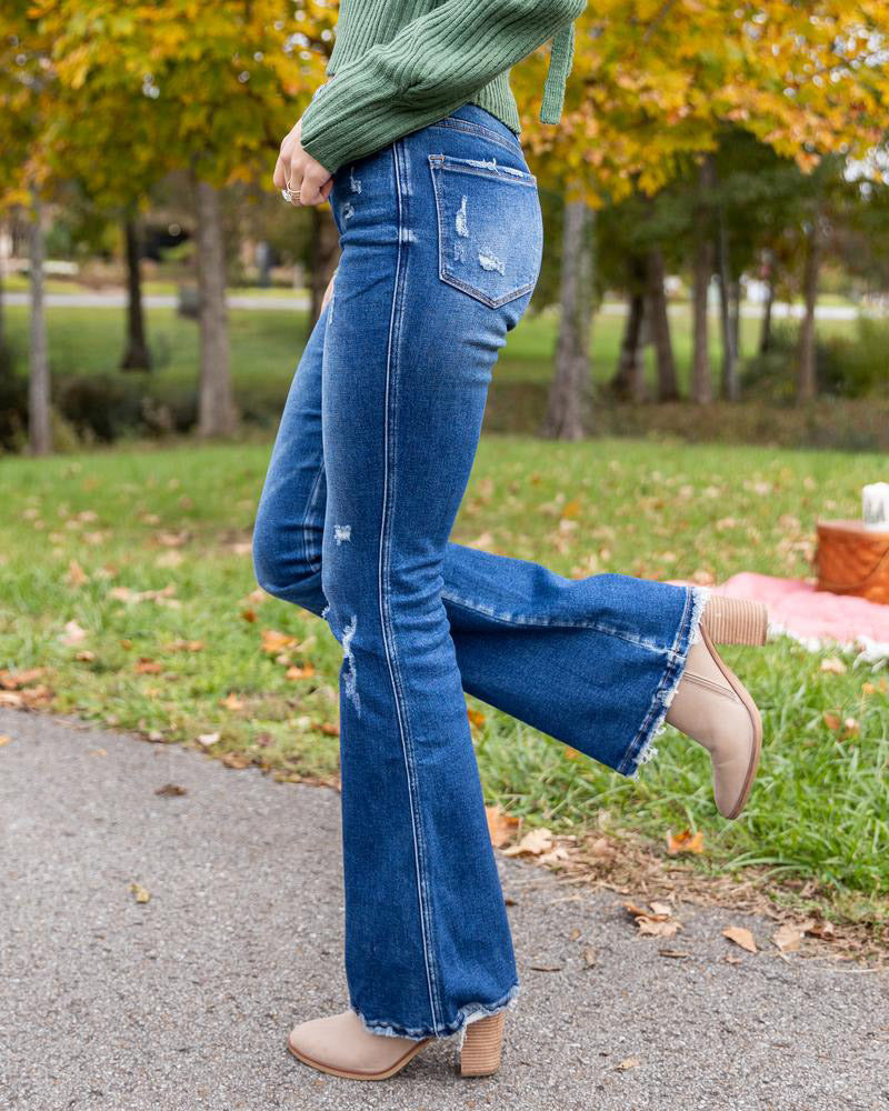 90s Vintage Ripped Raw Hem Jeans