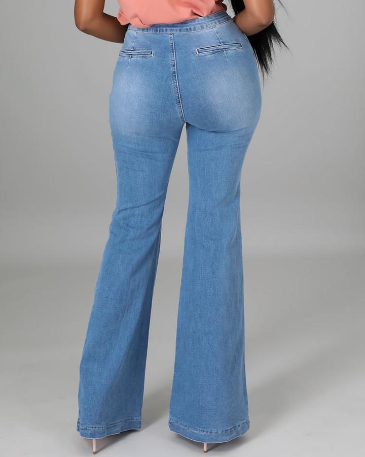 90s Vintage High Waist Flare Jeans