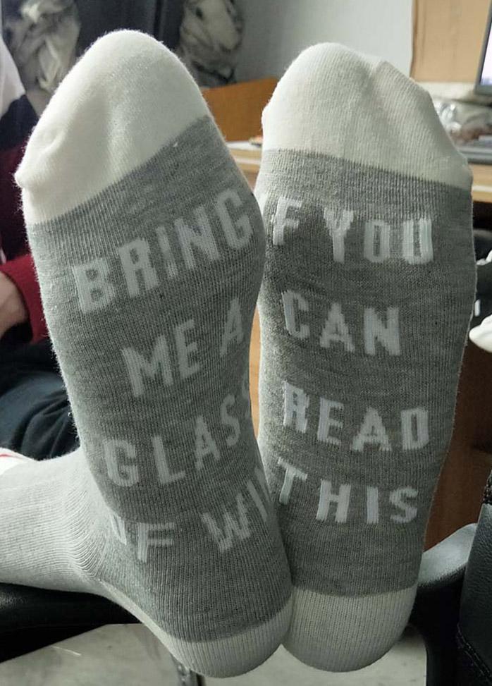 Letter Printed Socks