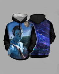 3D Movie Series Print Hooded Sweatshirt