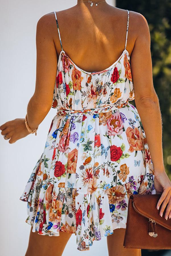 Better Than Ever Floral Rope Tie Dress