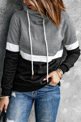 Black Cowl Neck Hoodie