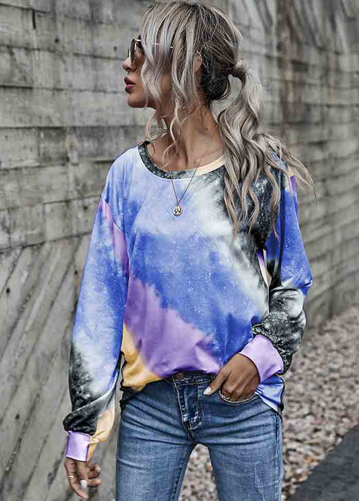 Long Sleeve Round Neck Printed T-shirt