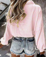 Collar V Neck Long Sleeve Sweater