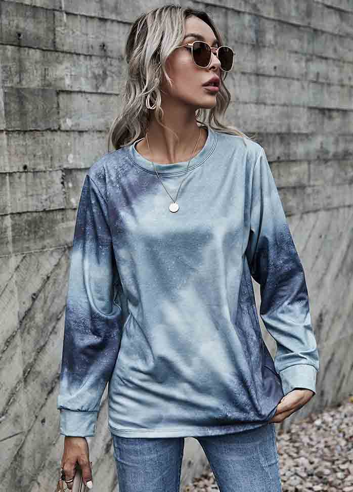 Long Sleeve Round Neck Printed T-shirt