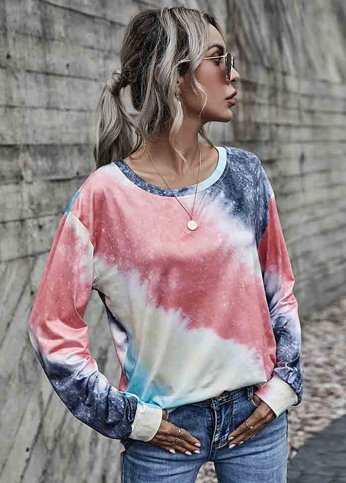 Long Sleeve Round Neck Printed T-shirt