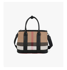 Women's Canvas Plaid Large Versatile Commuter Shoulder Handbags