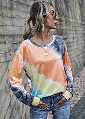 Long Sleeve Round Neck Printed T-shirt