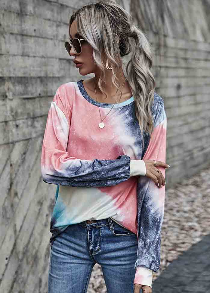 Long Sleeve Round Neck Printed T-shirt