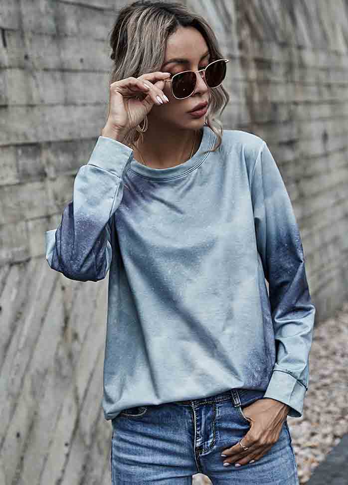 Long Sleeve Round Neck Printed T-shirt