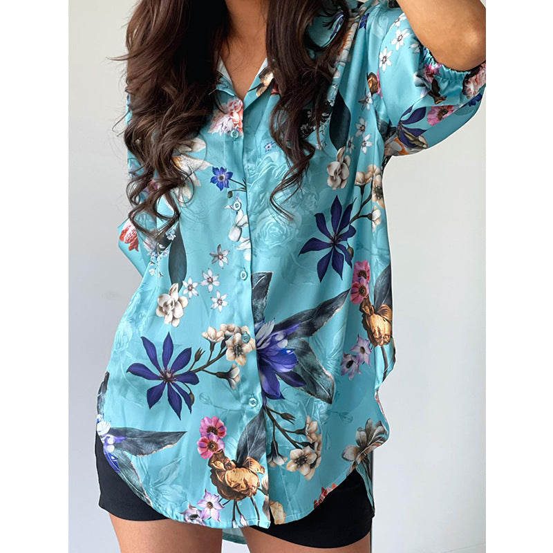 Long Sleeve Floral Button Down Shirt