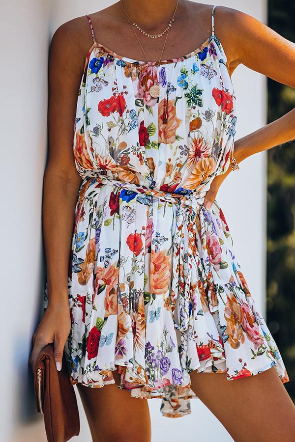 Better Than Ever Floral Rope Tie Dress