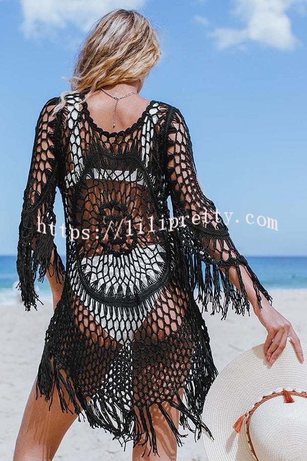 Beautiful Mandala Pattern Beachwear Crochet Cover-up