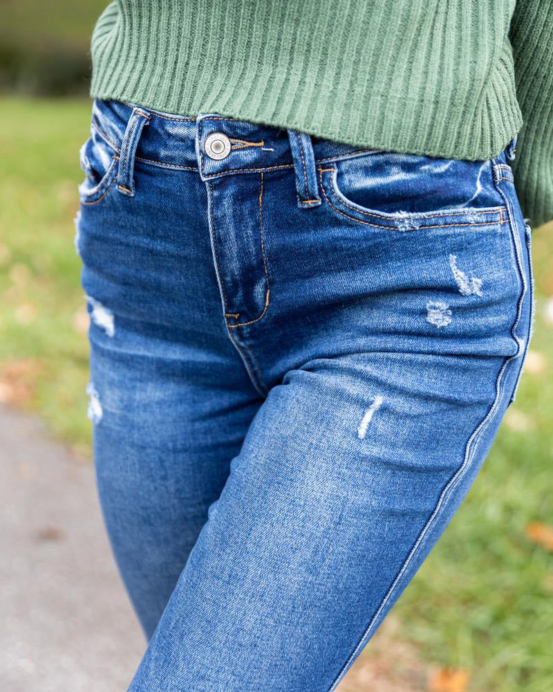 90s Vintage Ripped Raw Hem Jeans