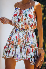 Better Than Ever Floral Rope Tie Dress