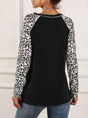 Long Sleeve leopard Printed Tops