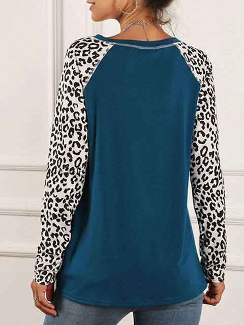 Long Sleeve leopard Printed Tops