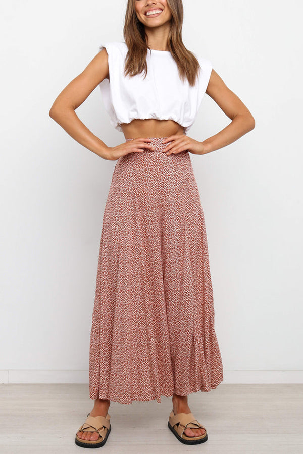 Floral High Waist Wide Leg Pants