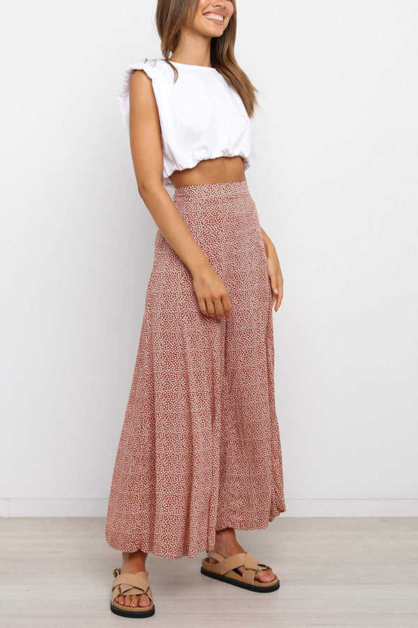 Floral High Waist Wide Leg Pants